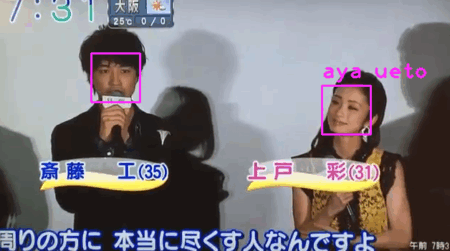 リアルタイム映像からの美人女優検出
