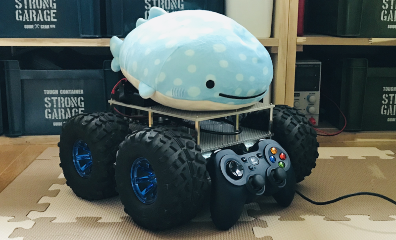 外でも動く遠隔操作AIロボットを作ろう part03(joystick編)