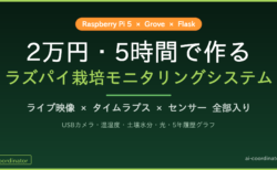 2万円・5時間で作る、ラズパイ栽培モニタリングシステム|ライブ映像とタイムラプスとセンサーが全部入り